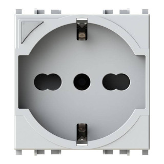 P40 Smart 4Box Schuko-Steckdose für Vimar Plana weiß 4BP40S.V14