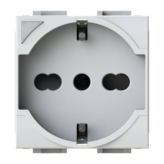 P40 Smart 4Box schuko socket for Bticino LivingLight white 4BP40S.N