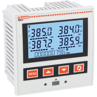 Lovato LCD expandable multimeter 100-440VAC 120-250VDC DMG600