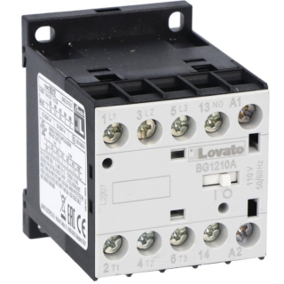 LOVATO three-pole mini contactor 12A coil ac-24V 1NA 11BG1210A024