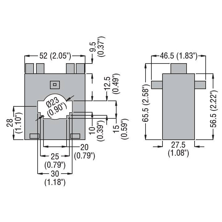 LOVATO toroidal current transformer through cable 23mm 400A DM2T0400
