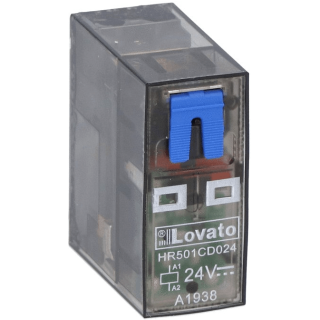 Mini Relé Lovato 16A 1 interruptor 24VDC + LED HR501CD024