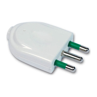 Fanton gerader Stecker 2P+E 10A S11 250V IP20 Weiß 82510-E