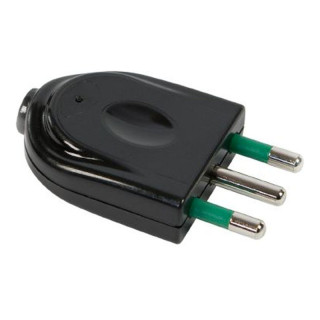 Fanton straight Italian plug 2P+E 16A model Easy Black