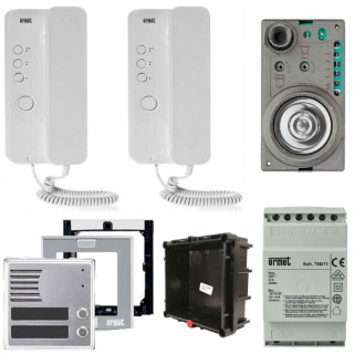 Kit citofono Urmet bifamiliare Con Mirò e Sinthesi 1150/302