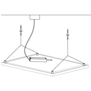 Kit sospensione Nobile per pannelli Led serie LPZ66 AZ7