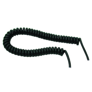 Fanton extensible spiral cable 5 meters 3G1.5 black 90141