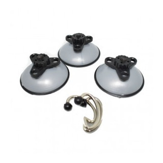 Maxi Suction cups 3 Pieces hanging all over black color 32000
