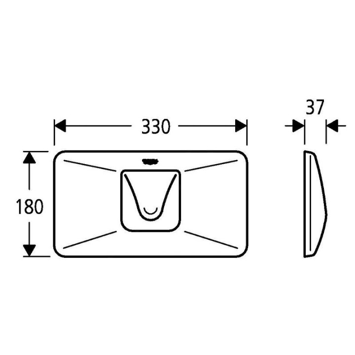 Plaque de commande de chasse d'eau Grohe Colani ABS White