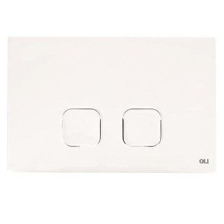 Placa de control Oli Plain Dual doble botón Blanco OL0070826