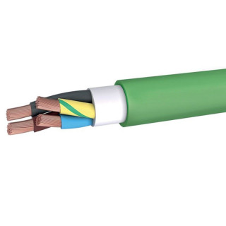 Cable Double Insulation flame retardants 5X4mmq 1 Meter Yellow Green FG16OM165G4