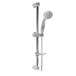 Complete shower slide bar with hand shower 5 jets D 25 mm chrome