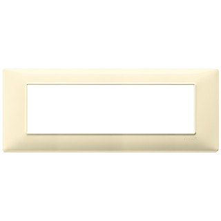Vimar Plana de la placa de 7 formas de Crema 14657.04