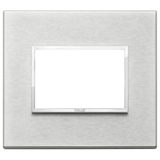 Placa Vimar Eikon Evo 3 módulos Gris Siguiente 21653.02