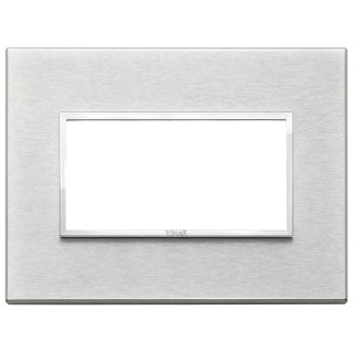 Placa Vimar Eikon Evo 4 módulos Gris Siguiente 21654.02
