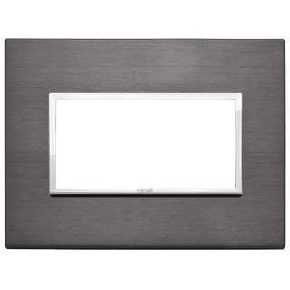 Vimar Eikon Evo placa 4 módulos Gris Lava 21654.03