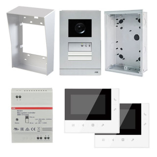 Kit Visiophone deux écrans Abb avec moniteur 4,3" mains libres