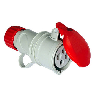 Fanton industrial mobile socket 3P+E 16A 400V IP44 red 71104