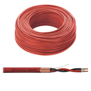 Beta Cavi fire resistant cable 2x1 sq. mm LSZH sheath Red 500m