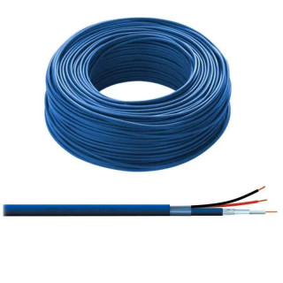 Câble coaxial de vidéosurveillance Beta Cavi LSZH PE Bleu 500m