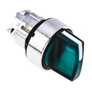 Telemecanique 2-position green LED light selector ZB4BK1233