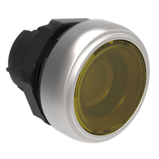 Illuminated push button Flush yellow lovato Platinum impulse LPCBL105