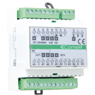 Comelit Simplehome module 5 inputs and 4 outputs 16A on DIN 20046604