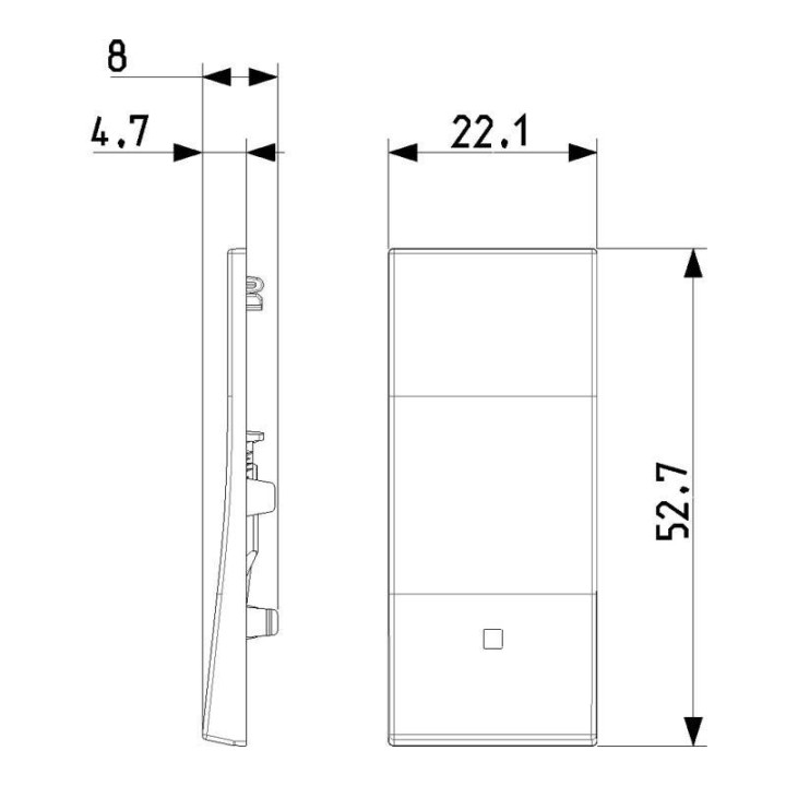 Tecla Vimar Linea alineada 1 módulo Blanco 31000.B