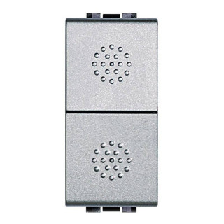Double bouton-poussoir Bticino Livinglight 1P 16A gris Tech NT4036