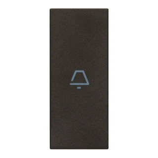 Vimar Linea Axial switch cover with bell symbol Black 31000A.CG