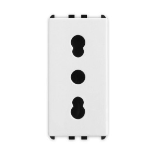 Toma doble Master Pixia 16A 2P+T P17/11 Blanco 11159