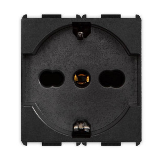 Toma P40 Schuko Standard Master Pixia 2P+T Negro 14170