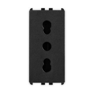 Toma de corriente P11 Master Pixia 10A 2P+T Negro 14162