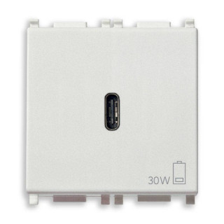 Alimentatore USB Vimar Plana 30W 2 moduli Bianco 14298