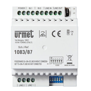 Urmet analog interface for internal extension PABX 2VOICE system 1083/87