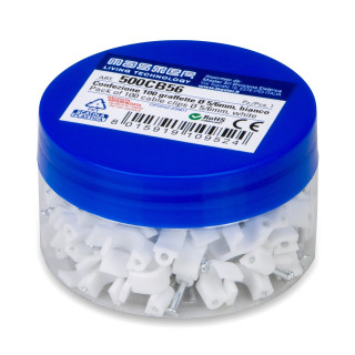 Abrazadera de cable Master diámetro 5/6 mm blanco 500CB56