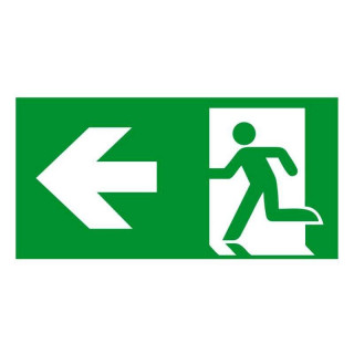 Linergy Einseitiges Schild Notleuchte links Selfie 17m A171