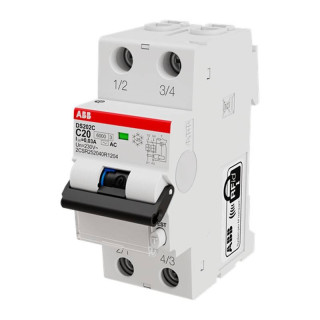 Abb FI- und LS-Schalter 20A 2P 30mA AC 6KA DS202CRC20AC30