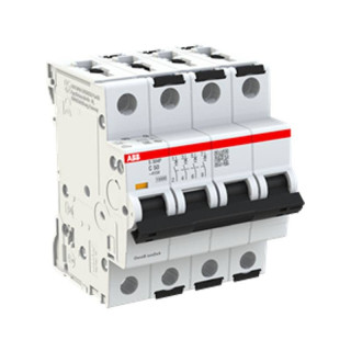 Abb Circuit breaker S304P 50A 4P 25KA C 4 Modules S304PC50