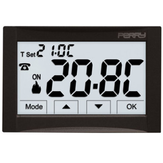 Perry Unterputz-Thermostat schwarz Stromversorgung 230V