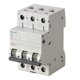 Interruttore Magnetotermico Siemens 3P 6A  6kA Tipo C 3 Moduli
