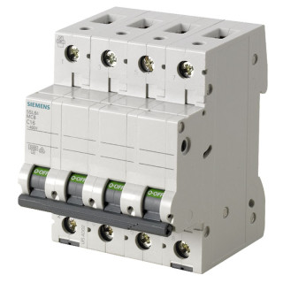 Interruptor de circuito de Siemens 4-6A 6 ka Tipo C 4 Módulos