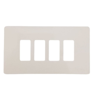 Placa para interruptores Bticino Magic 4 lugares Resina gris TIC504/4/R