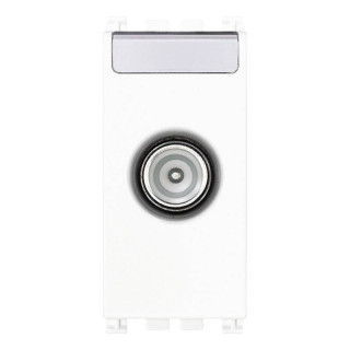 Vimar Arkè Coaxial TV-RD-SAT Feed-Through Socket White 19300.10.B