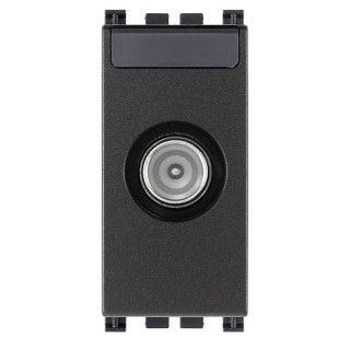 Vimar Arkè TV-RD-SAT Coaxial Feed-Through Socket Grey 19300.10