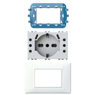 Kit Bundle 4Box para Vimar Plana blanco con USB 4BUSBP503KIT.BN