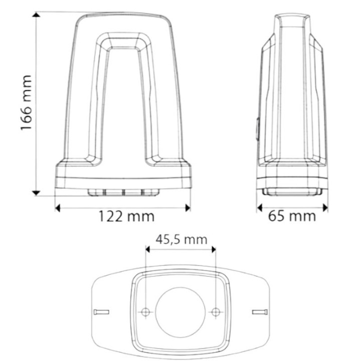 BFT Radius LED flashing light with antenna 24V 2607539