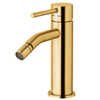 Paffoni Light bidet tap without waste brushed gold LIG131HGSP