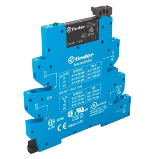 Finder relay interface module 24V AC/DC 6A 1 contact 391100240060