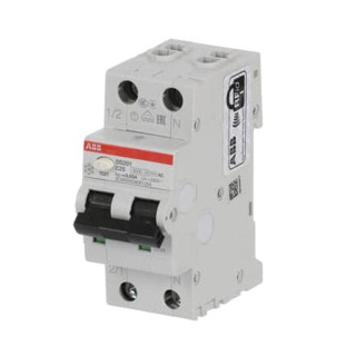 ABB Fehlerstrom und Leitungsschutzschalter 1P+N 25A 30mA AC Typ 6kA 2 Module DS1C25AC30